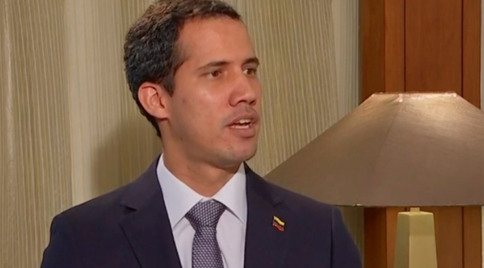 Juan Guaidó, presidente interino de Venezuela, en la entrevista que concedió a Noticias RCN y NTN 24