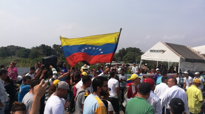 Venezolanos en Cúcuta piden la salida de Nicolás Maduro del poder