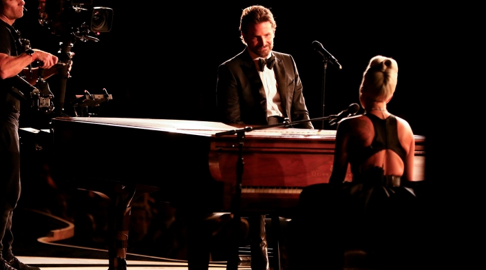 Lady Gaga y Bradley Cooper en los Premios Óscar 2019, en Los Ángeles (California)