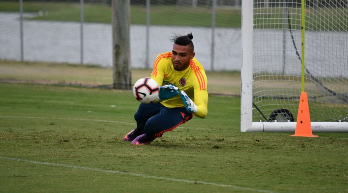 Álvaro Montero en un entrenamiento con la Selección Colombia. Álvaro Montero en un entrenamiento con la Selección Colombia.