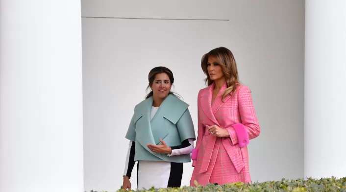 María Juliana Ruiz y Melania Trump María Juliana Ruiz y Melania Trump dialogando en la Casa Blanca, en Washington (Estados Unidos)