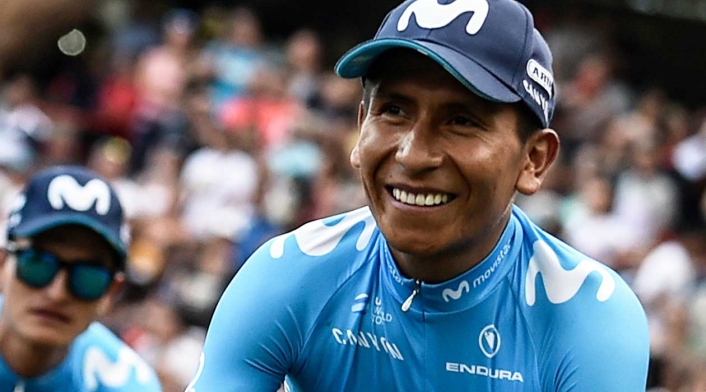 Nairo Quintana durante la presentación del Tour Colombia.