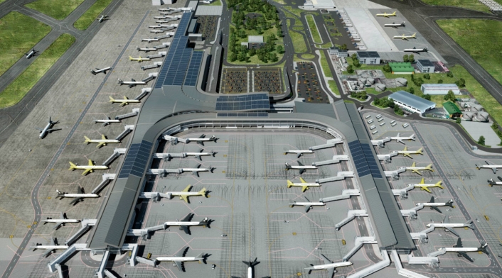 Los páneles solares que estarán en el Aeropuerto Internacional El Dorado