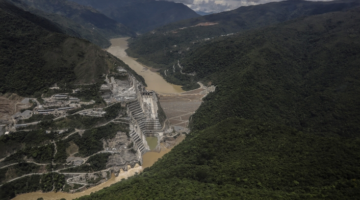 El río Cauca y la hidroeléctrica de Ituango, Hidroituango, en Antioquia