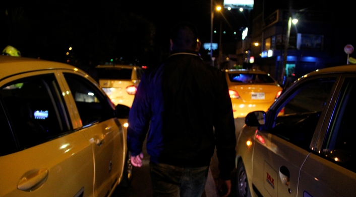Foto de referencia de taxistas en Bogotá