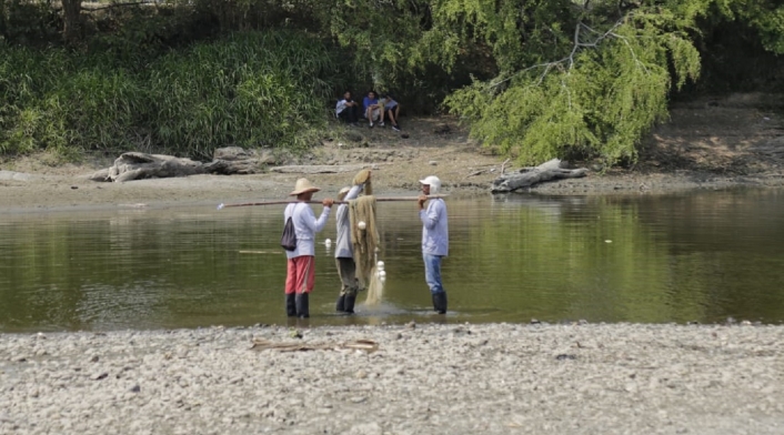 Cause del río Cauca tras el cierre de la segunda compuerta de Hidroituango Cause del río Cauca tras el cierre de la segunda compuerta de Hidroituango