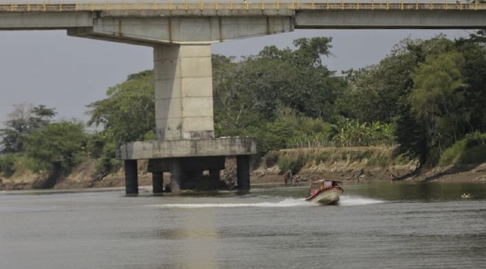 Cause del río Cauca tras el cierre de la segunda compuerta de Hidroituango