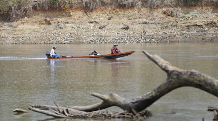 Cause del río Cauca tras el cierre de la segunda compuerta de Hidroituango Cause del río Cauca tras el cierre de la segunda compuerta de Hidroituango