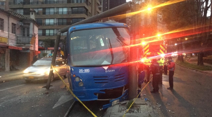 Accidente bus del SITP en Teusaquillo