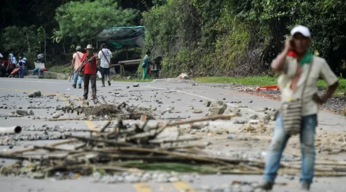 Vía Panamericana en el Cauca