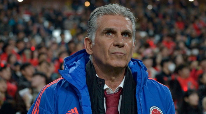 Carlos Queiroz en el partido de Colombia ante Corea del Sur