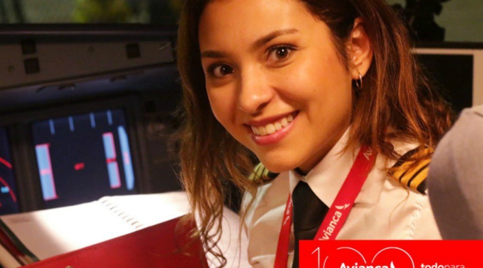 Una de las mujeres que sale en la campaña de Avianca