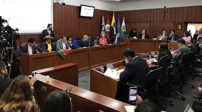 Comisión segunda de Senado en debate de control político al Gobierno