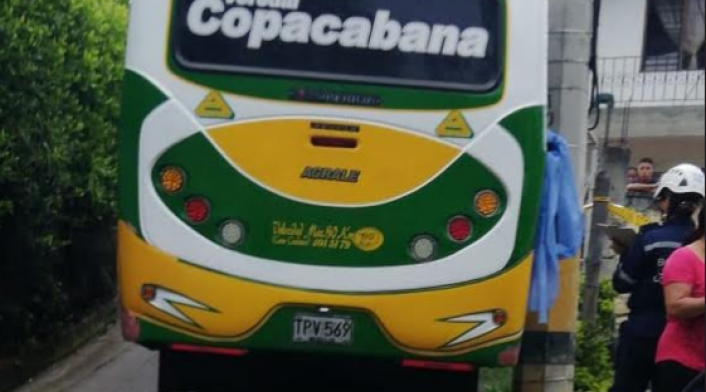 El menor iba en este bus de Copacabana, Antioquia. El menor iba en este bus de Copacabana, Antioquia.