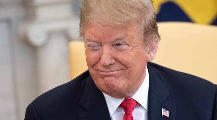 Donald Trump, presidente de Estados Unidos, en la Casa Blanca, ubicada en Washington