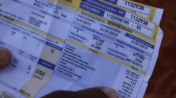 facturas de energía