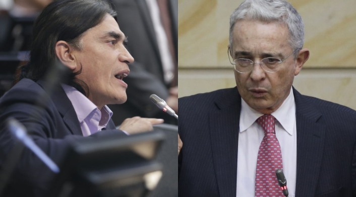 Gustavo Bolívar y Álvaro Uribe Vélez