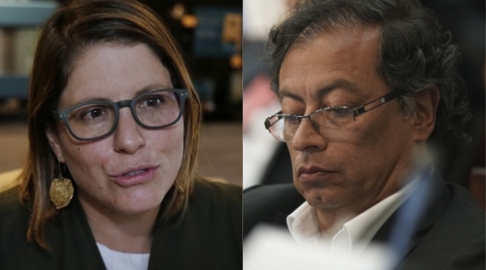 Juanita Goebertus y Gustavo Petro