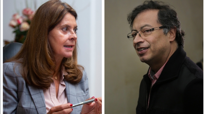 Marta Lucía Ramírez y Gustavo Petro