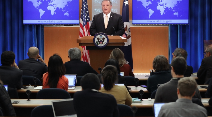 Mike Pompeo, secretario de Estado de Estados Unidos, en Washington