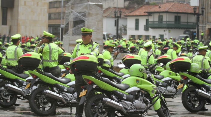 Motos de la Policía en Bogotá Motos de la Policía en Bogotá