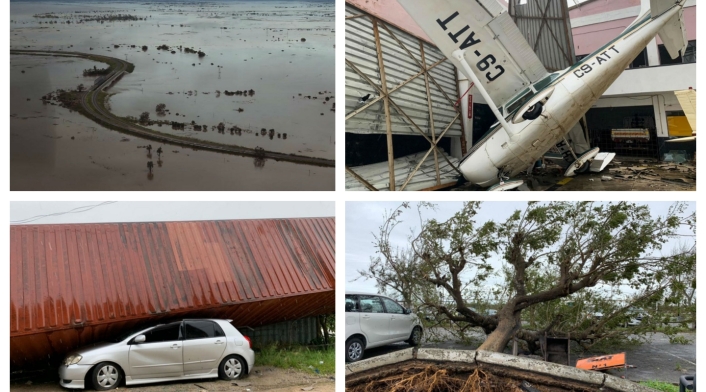 Paso devastador de ciclón en Mozambique