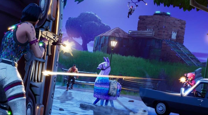 Partida de Fornite en desarrollo