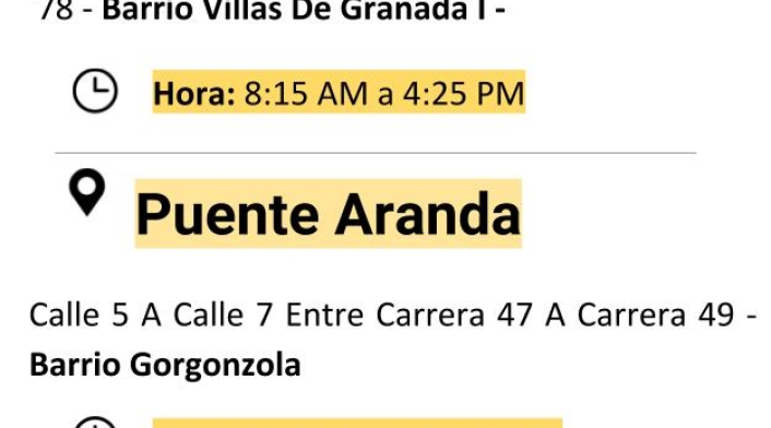 Plantilla cortes de luz
