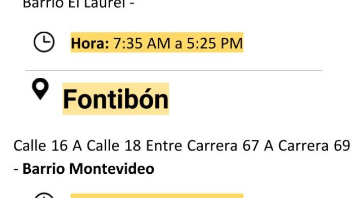 Plantilla cortes de luz