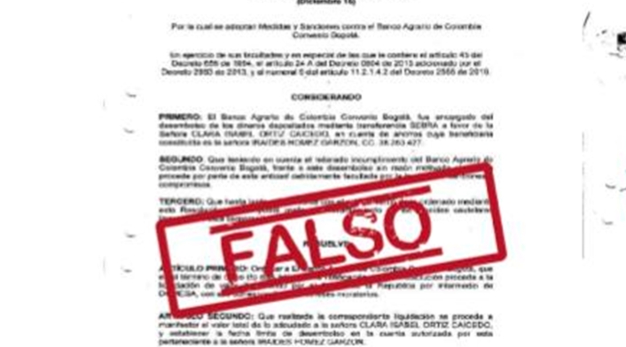 Una de las modalidades de estafa dada a conocer por la Superfinanciera