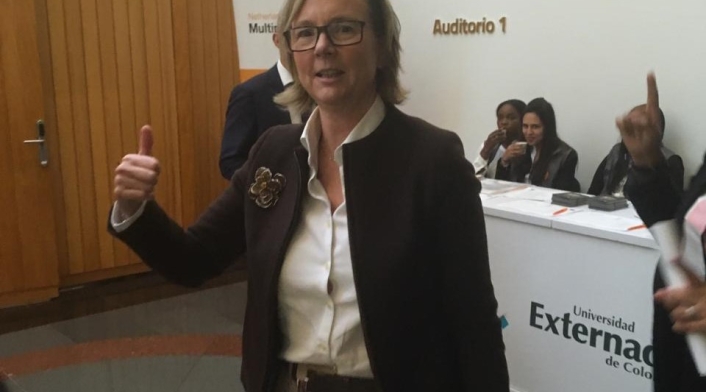 Embajadora en Colombia de la Unión Europea, Patricia Llombart.