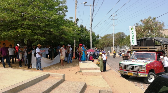 Protestas de profesores en Riohacha.