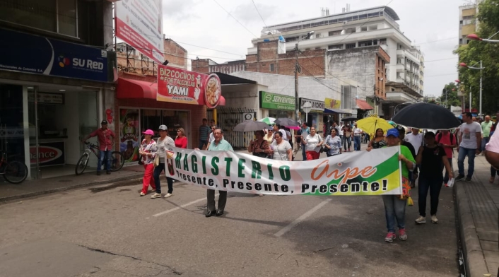 Protestas profesores en Neiva.