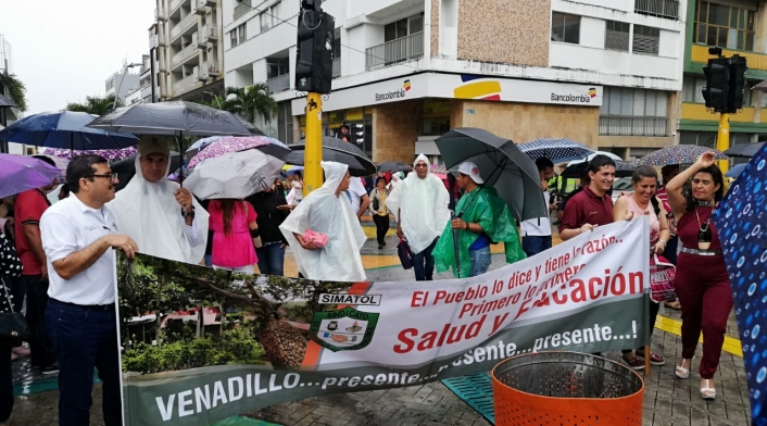 Protestas maestros en Ibagué.