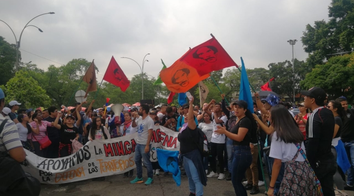 Protestas de maestros en Cali.