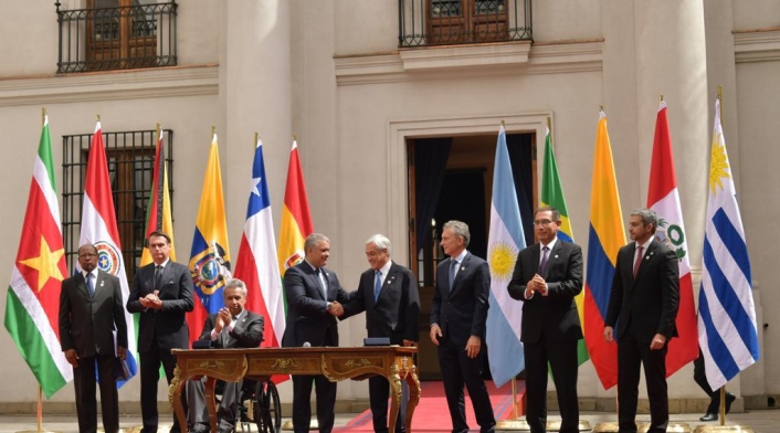 Iván Duque y otros mandatarios oficializaron la creación de "Prosur"