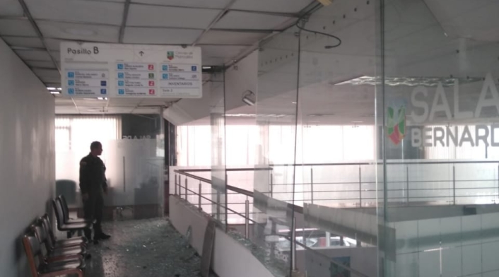 Estos son los daños en Concejo de Manizales por el fuerte temblor de este sábado.