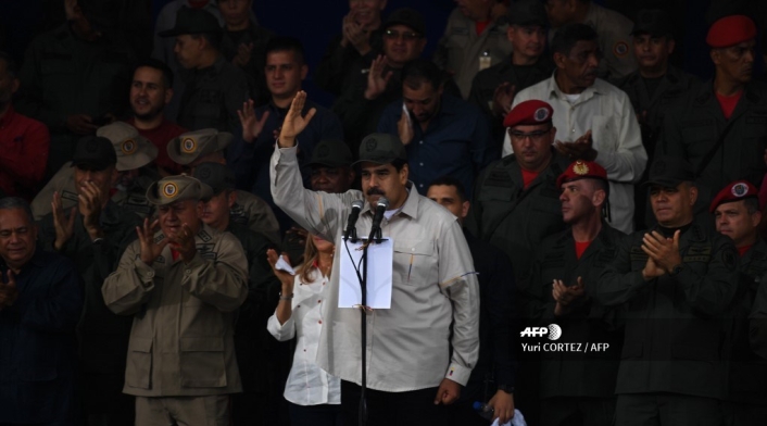 Nicolás Maduro en un acto público