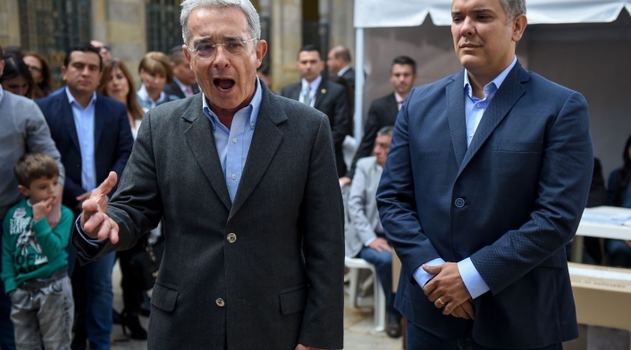 Álvaro Uribe e Iván Duque