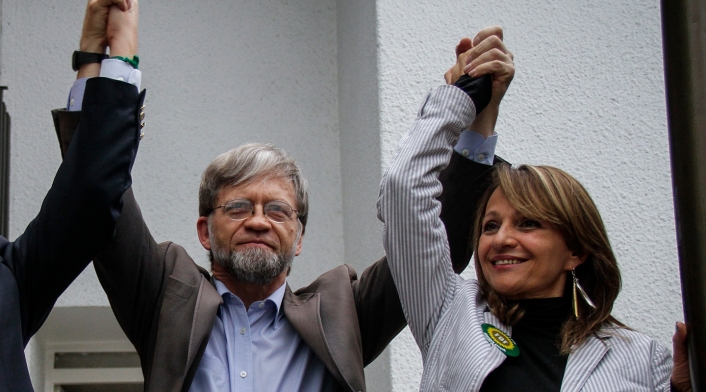 Antanas Mockus y Ángela Robledo, congresistas Antanas Mockus y Ángela Robledo, congresistas