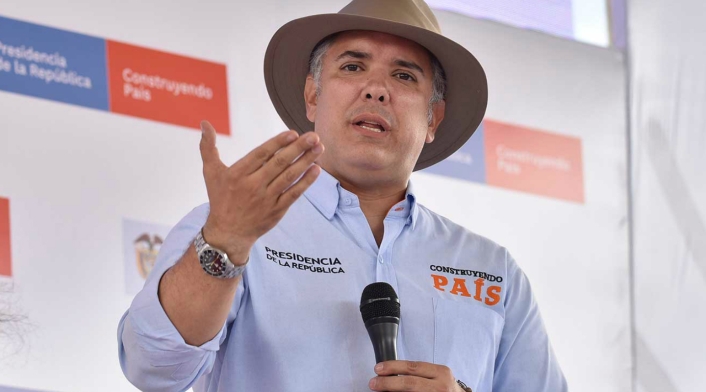 El presidente Iván Duque El presidente Iván Duque en Timbío (Cauca)
