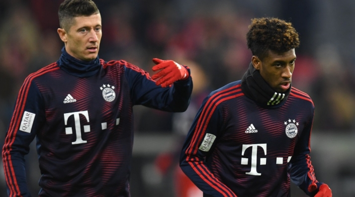 Robert Lewandowski y Kingsley Coman