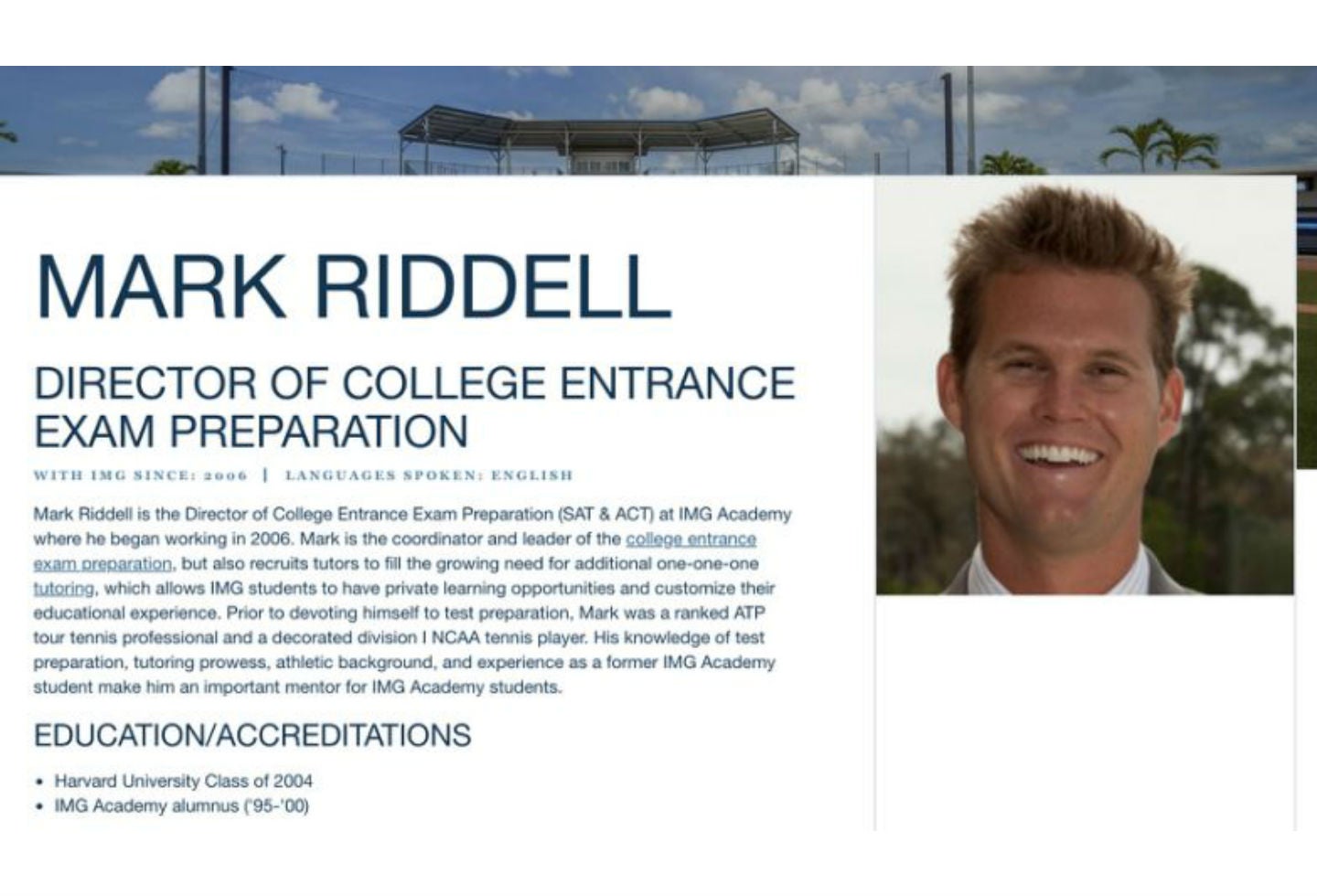 Mark Riddell, el graduado de Harvard salpicado en fraude en exámenes de ingreso