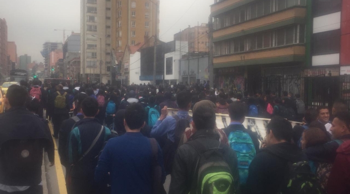 Protestas de estudiantes del SENA