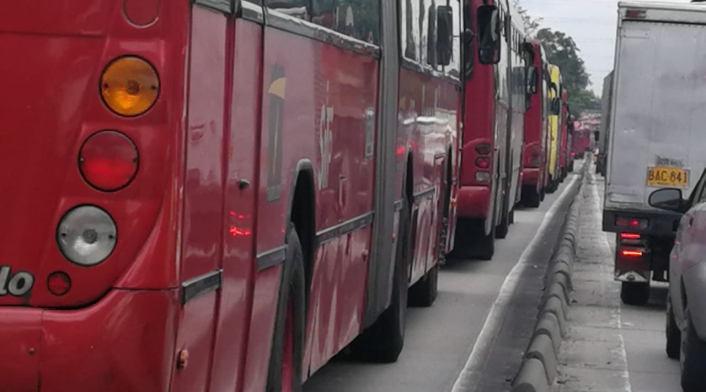 Trancón en Transmilenio Trancón en Transmilenio