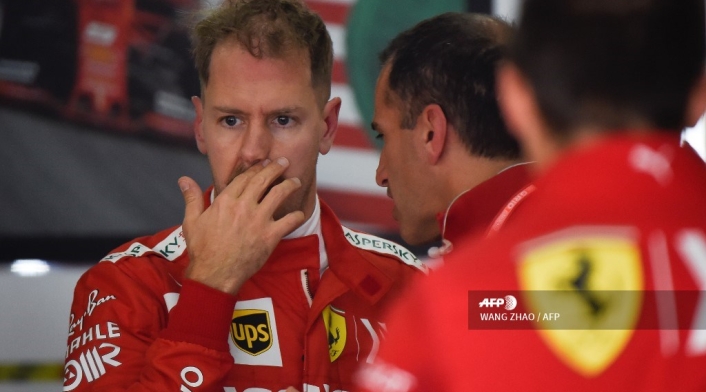 Sebastian Vettel en los entrenamientos del Gran Premio de China