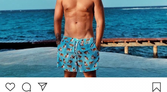 Así es Manuel Turizo con su 'chocolatina'.