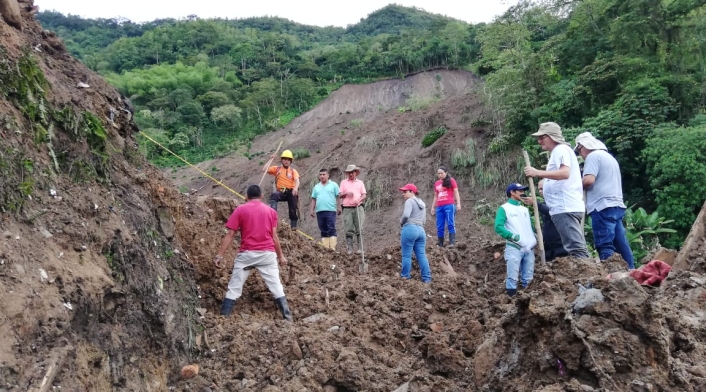 Deslizamiento de tierra en Rosas, Cauca.