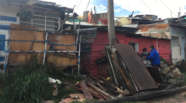 Vivienda del barrio Divino Niño (Ciudad Bolívar), afectada por el invierno