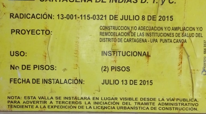 Hace más de 5 años 100 mil cartageneros no tienen un puesto de salud cercano en donde puedan ser atendidos.